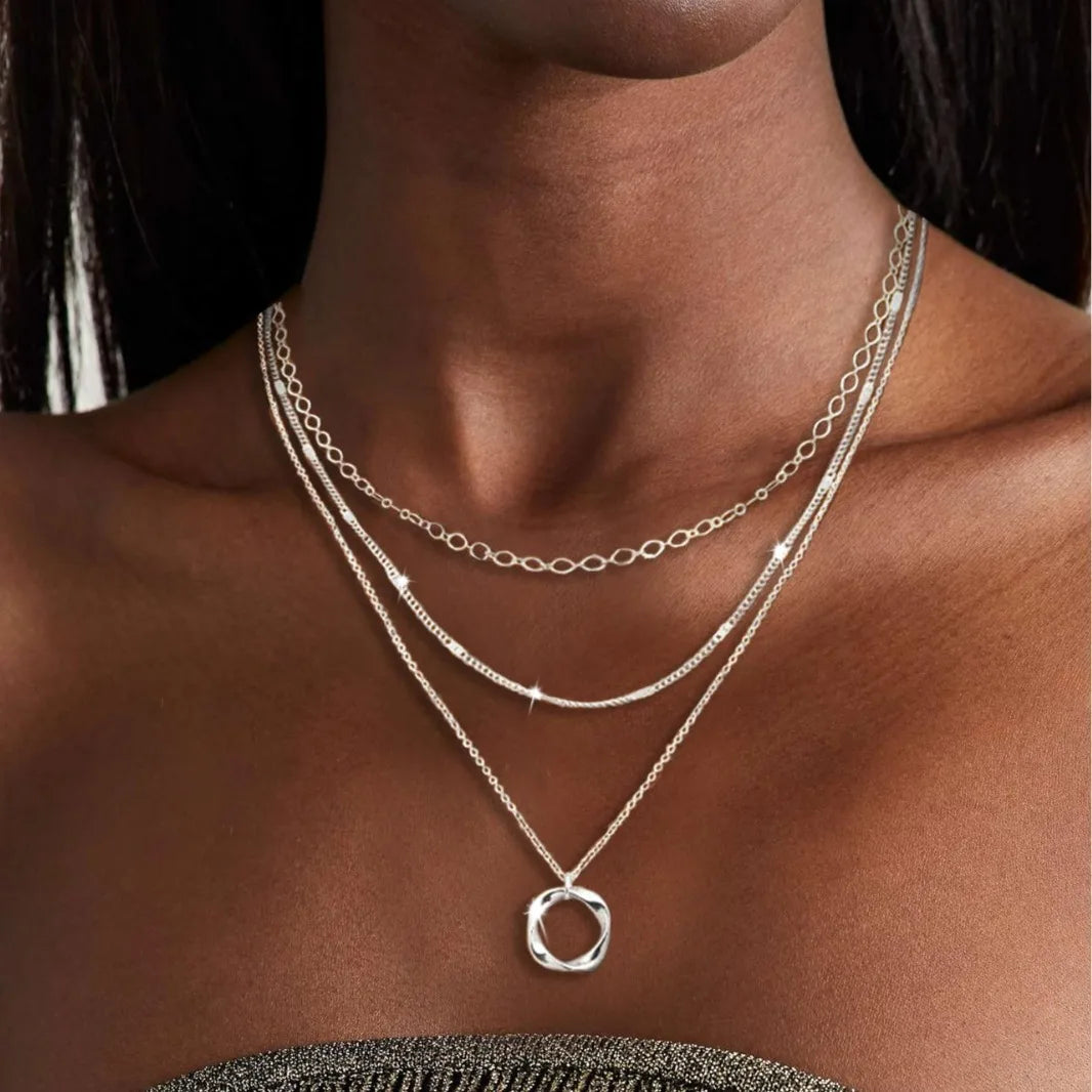 Layered Gold Choker Necklace