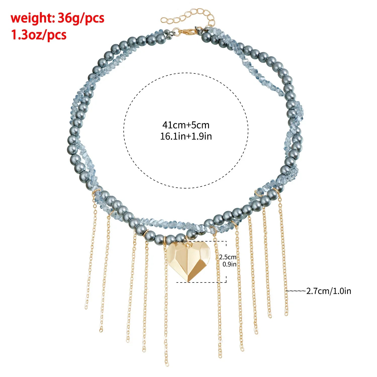 Layered Heart Pendant Necklace