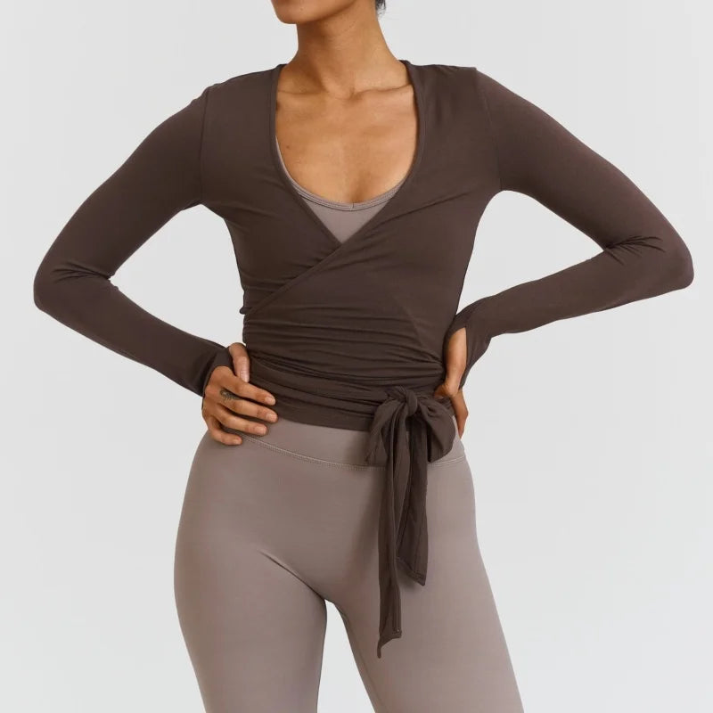 Women Wrap Workout Top
