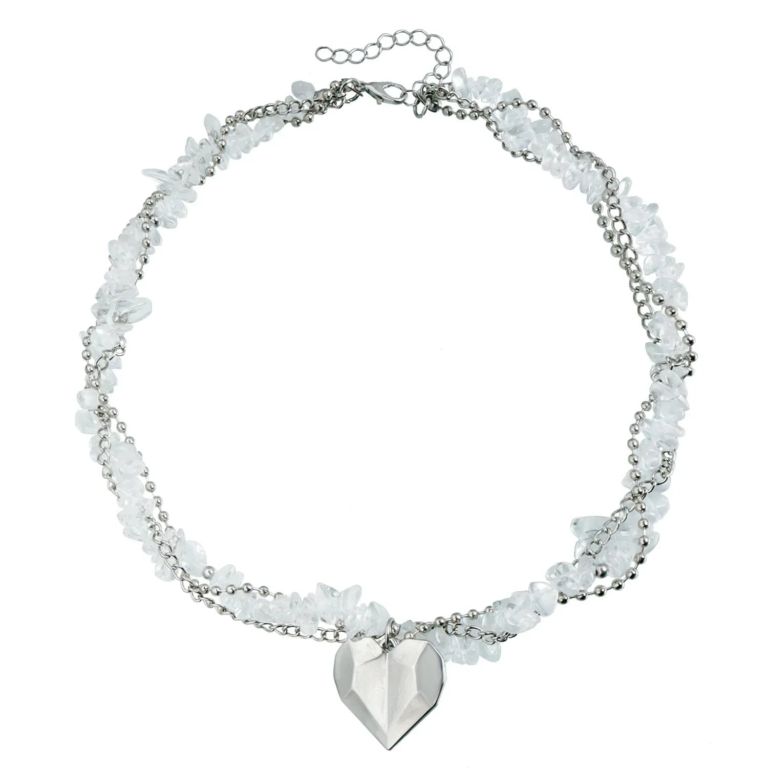 Layered Heart Pendant Necklace