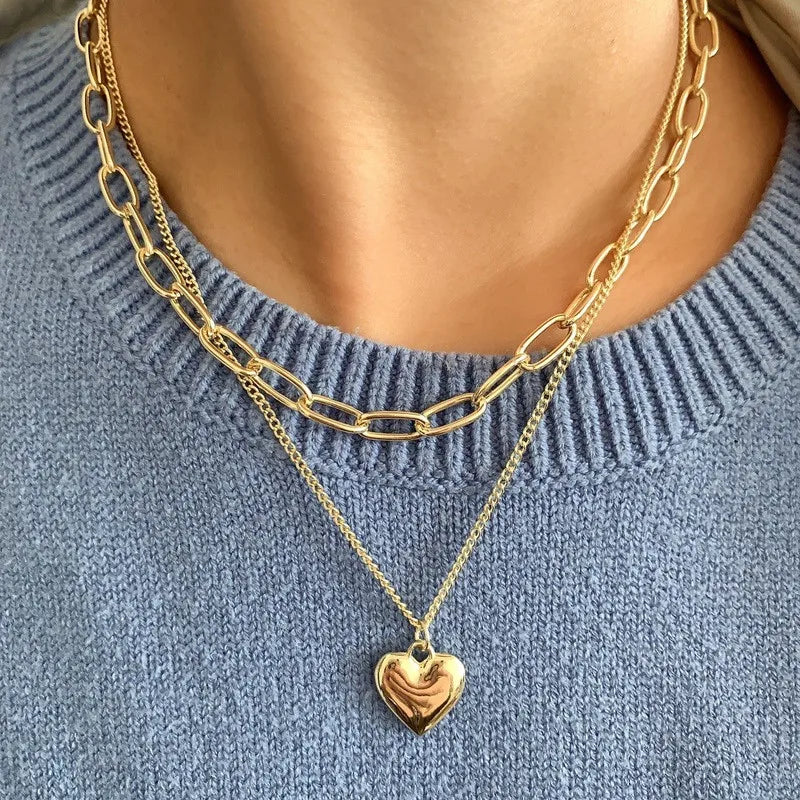 Vintage Layered Pendant Necklace