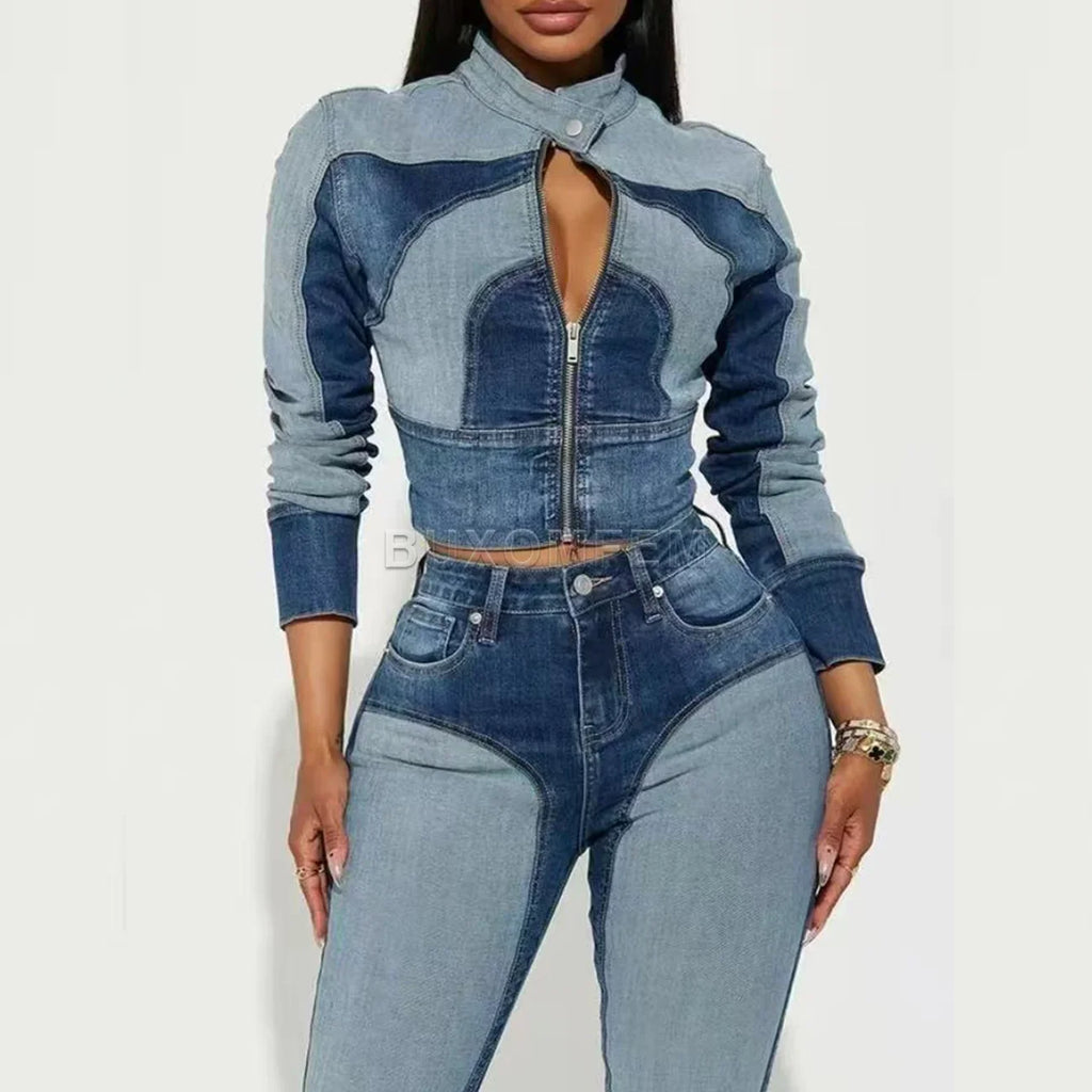 Women Long Sleeve Denim