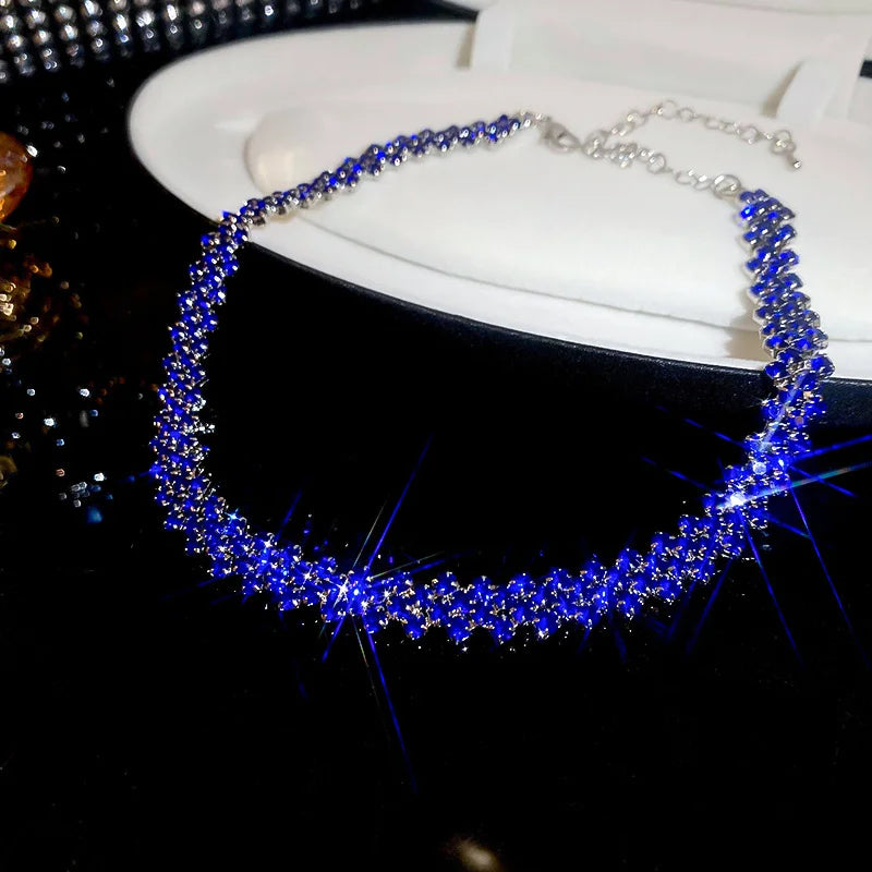 Rhinestone Crystal Choker Necklace