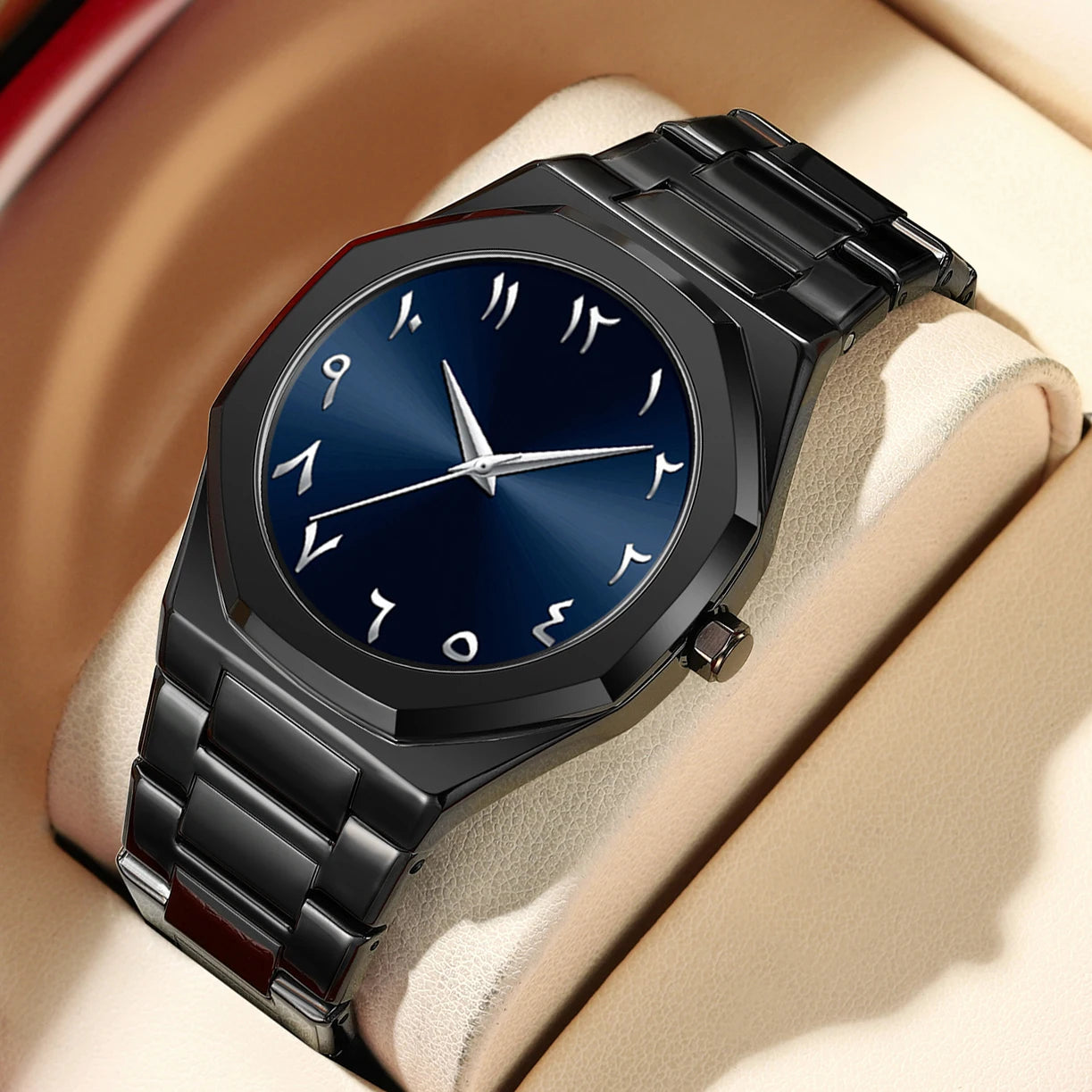 Modern Minimalist Creative All Black Men Watch 2025
