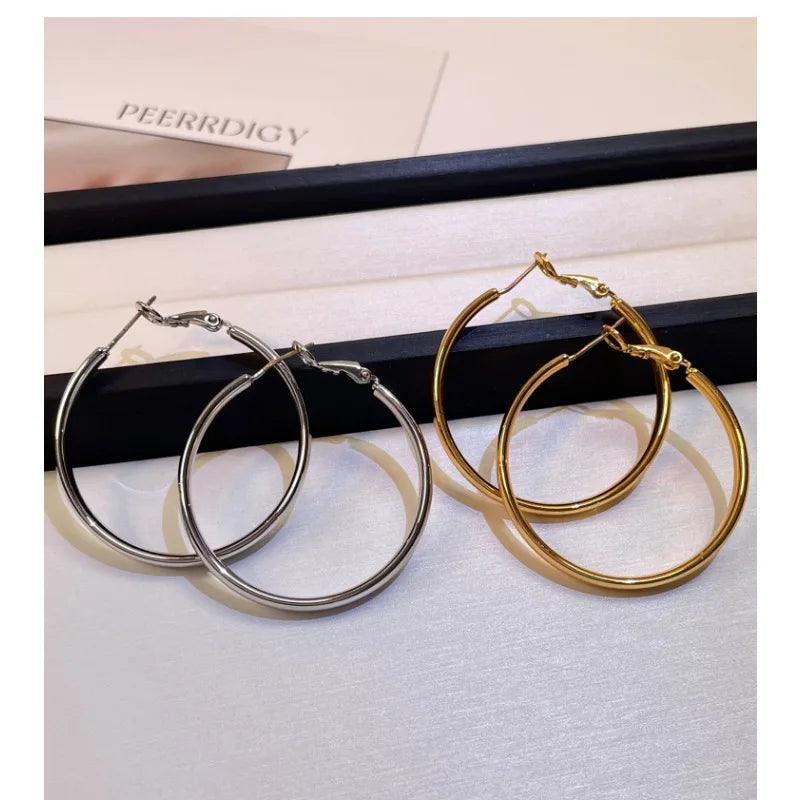 Large Classic Hoop Earrings