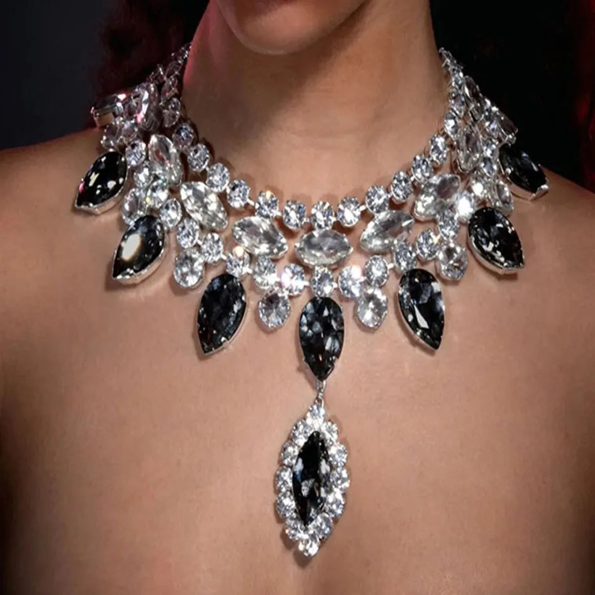 Elegant Crystal Choker Necklace