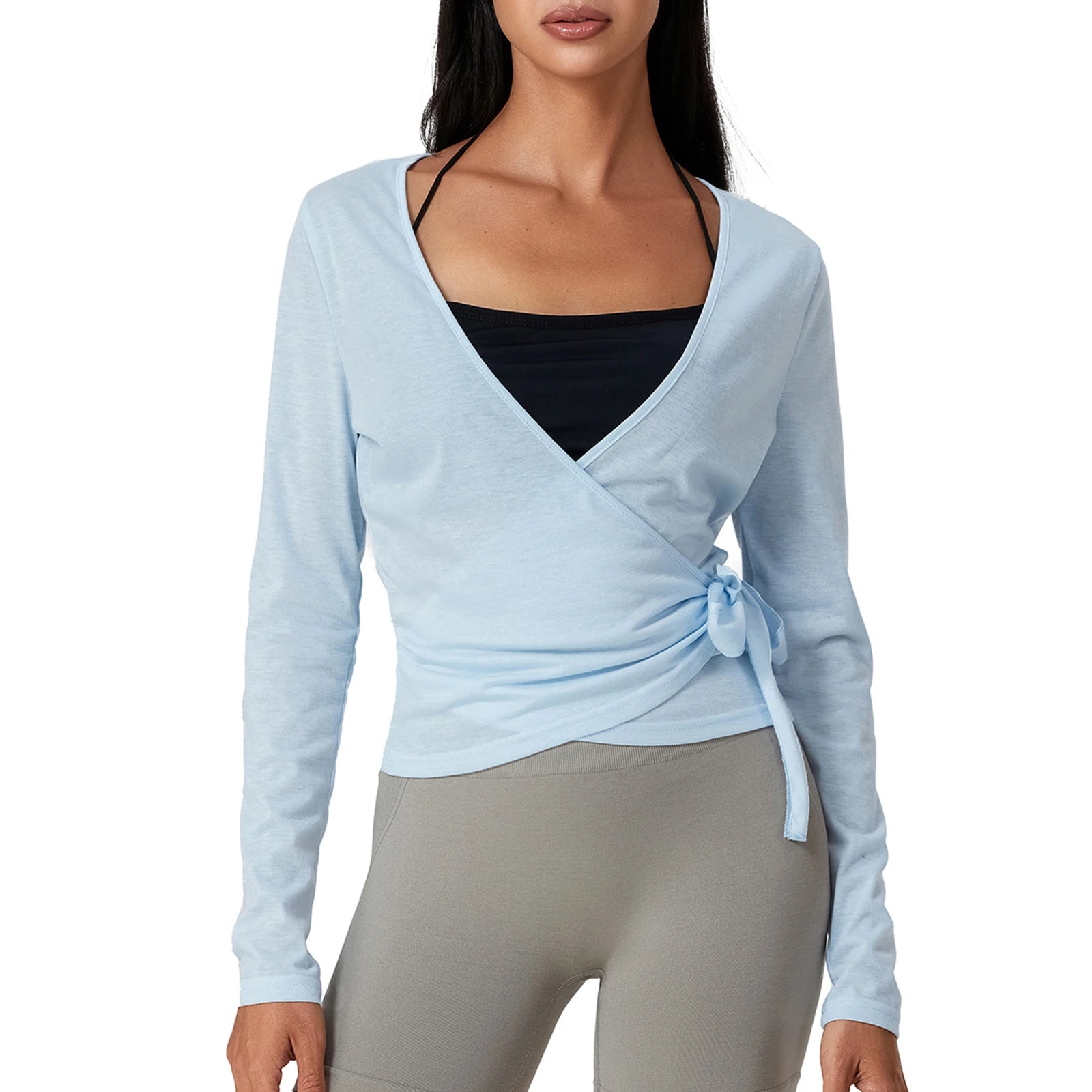 Women Yoga Wrap Top