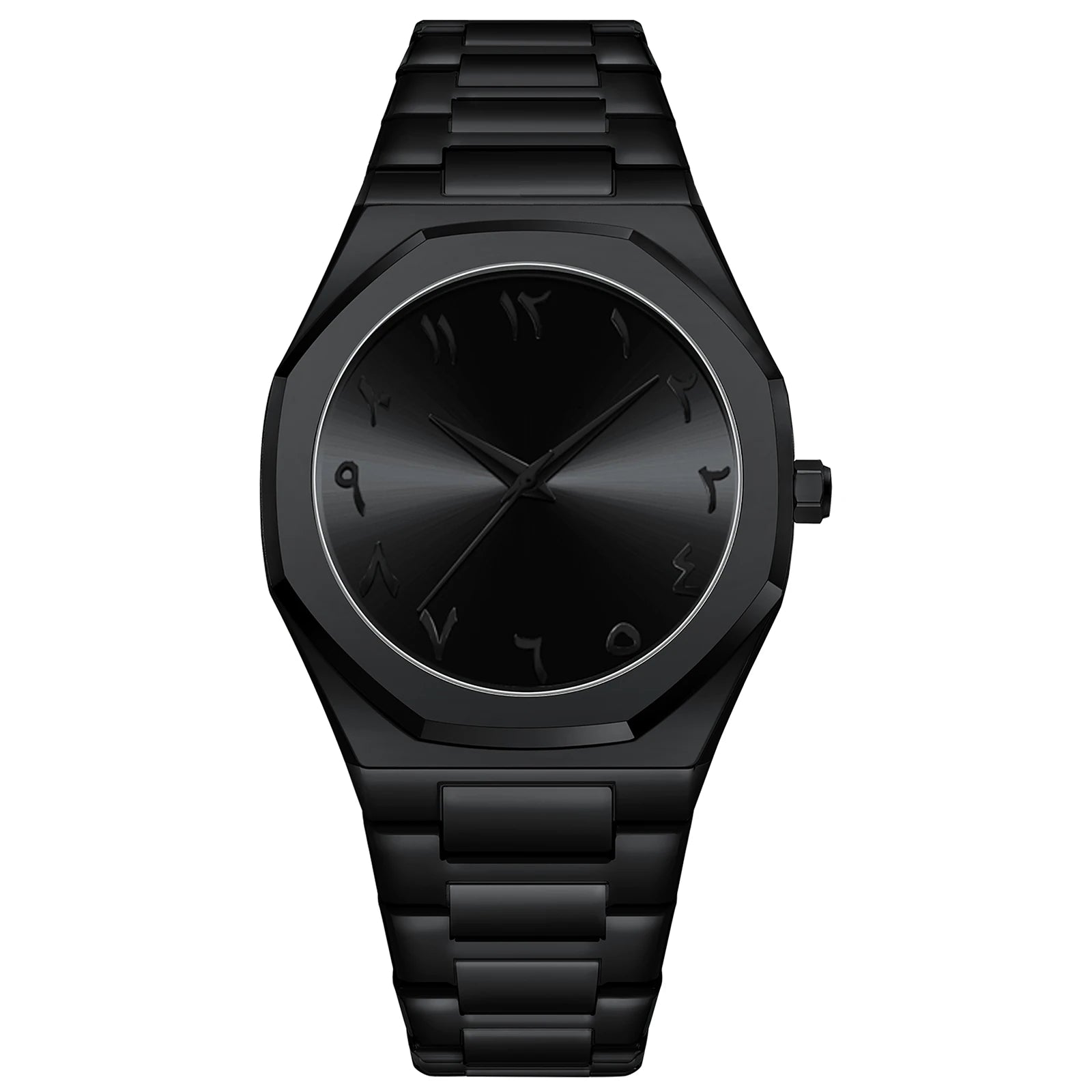Modern Minimalist Creative All Black Men Watch 2025