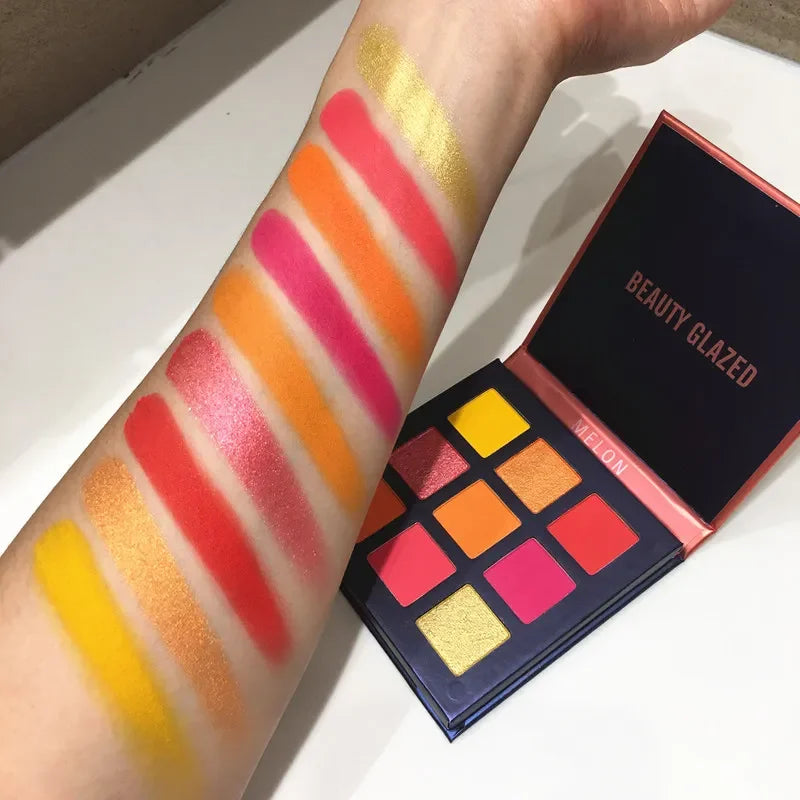 Beauty GLAZED Eyeshadow Palette 9 Color Shimmer