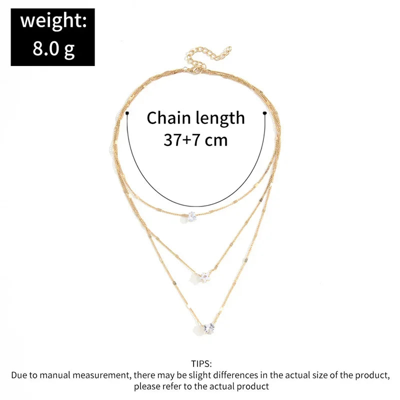 Layered Heart Pendant Necklace