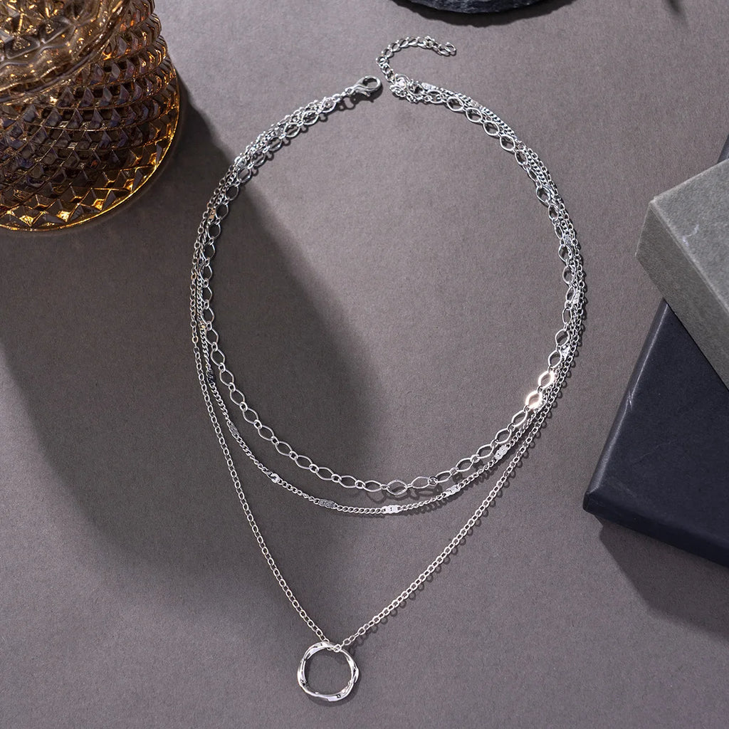 Layered Gold Choker Necklace