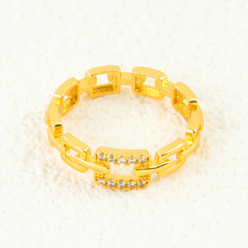 Gold Zirconia Cocktail Ring
