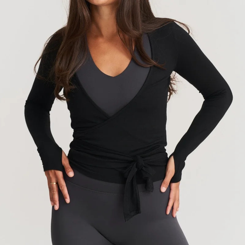Women Wrap Workout Top
