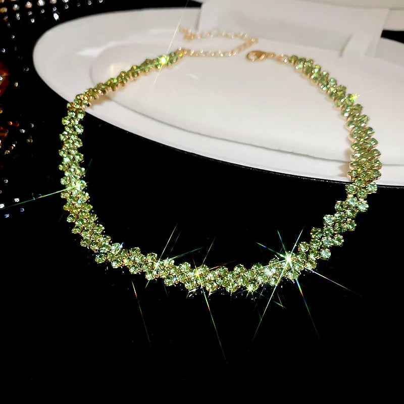 Rhinestone Crystal Choker Necklace
