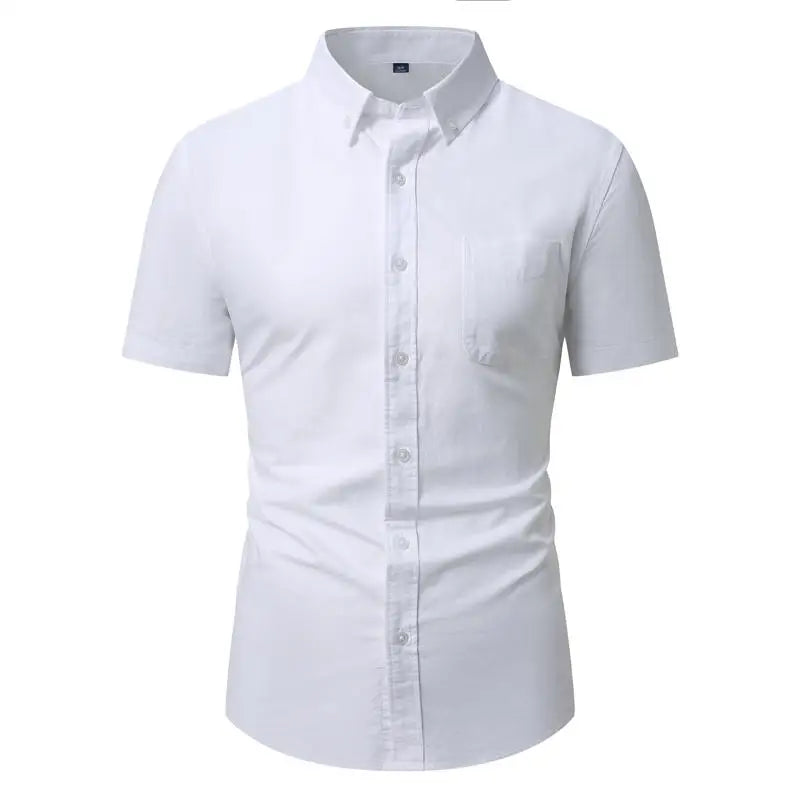 Men Oxford Short Sleeve Shirt
