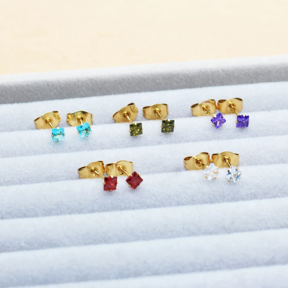 tainless Steel Stud Earrings