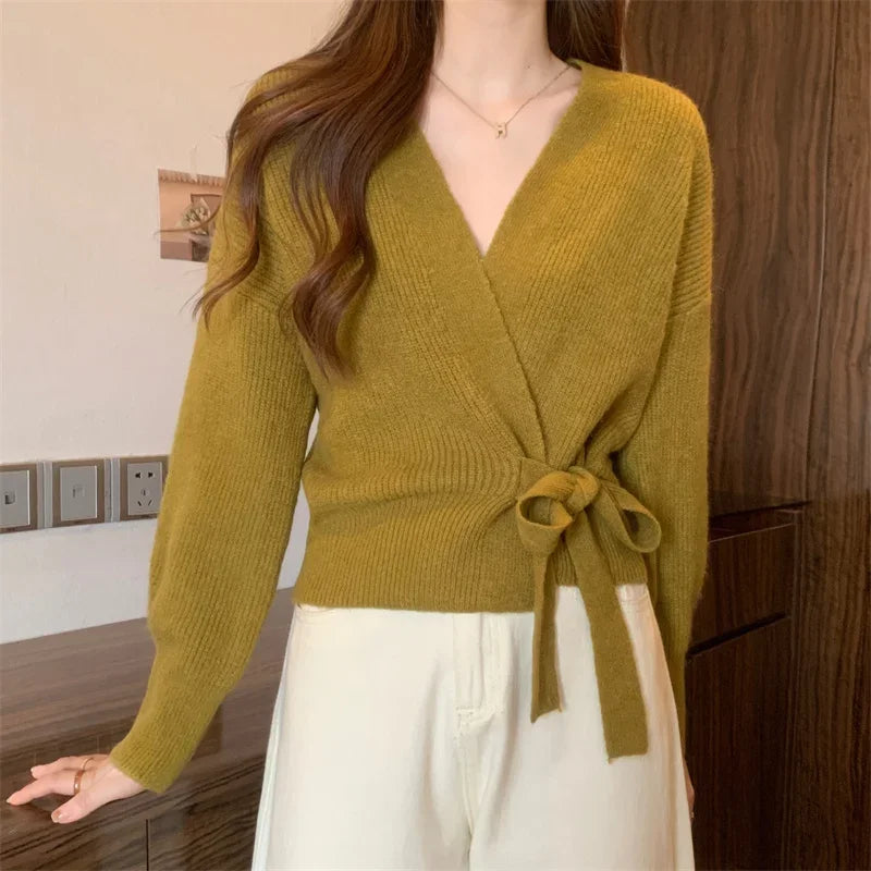 Women Knitted Wrap Cardigan