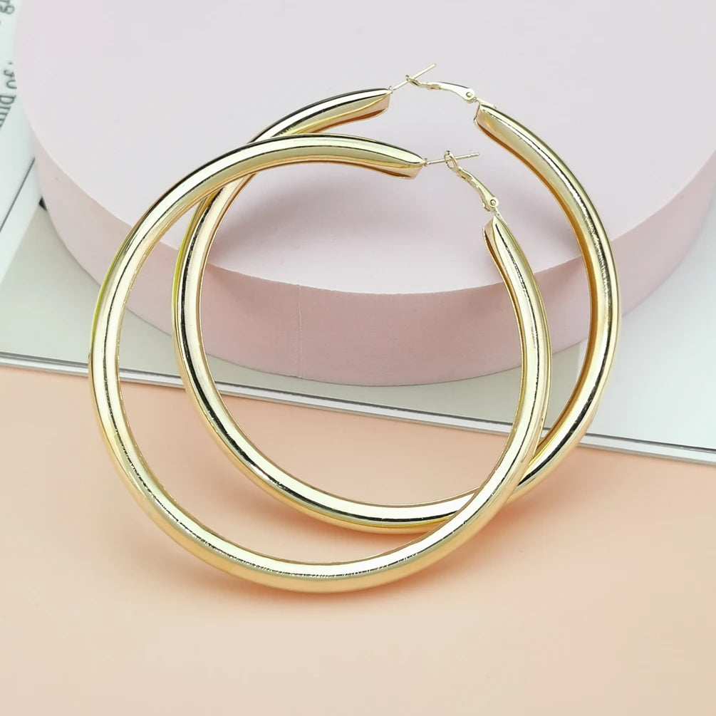 Big Hoop Circle Earrings