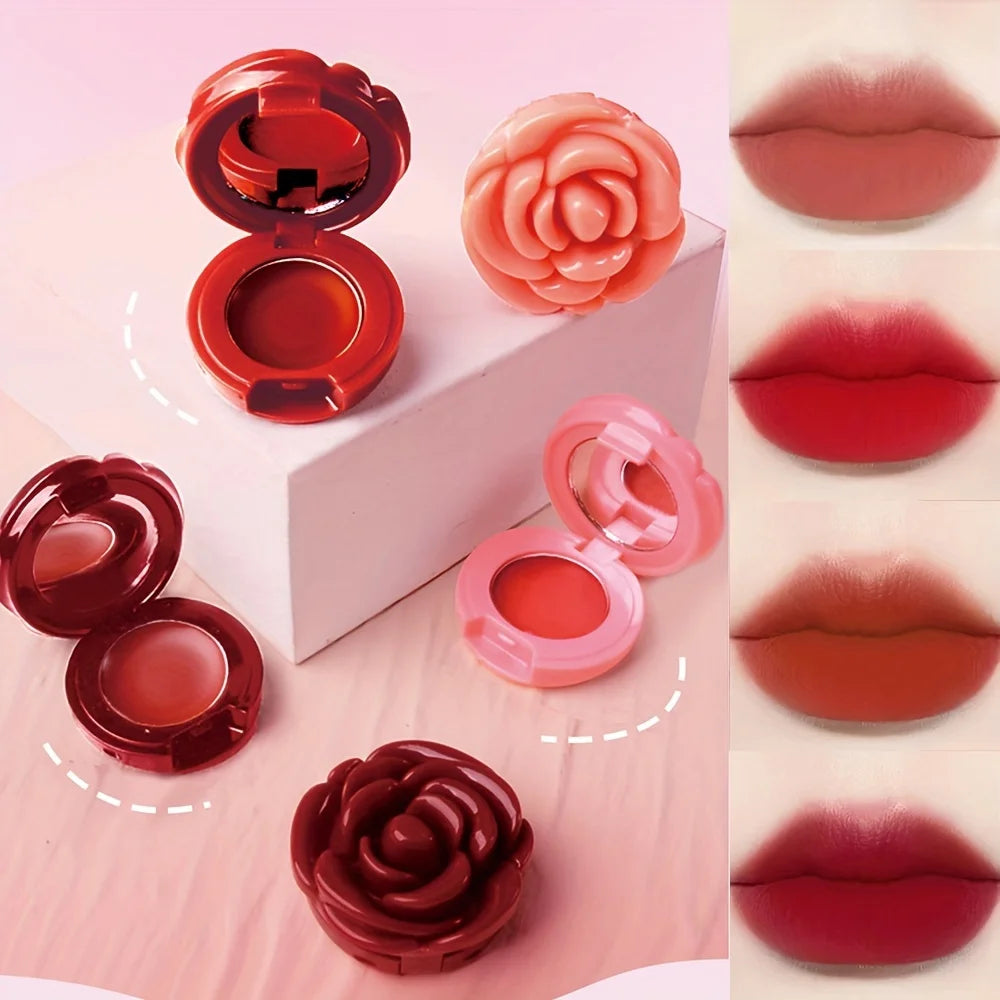 Creative Rose Shaped Matte Lipstick Velvet Mousse