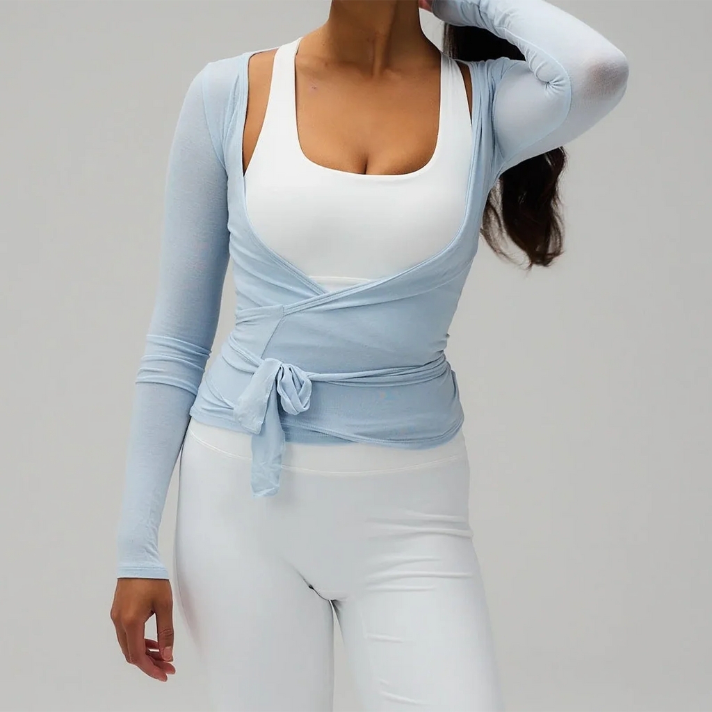 Women Yoga Wrap Top