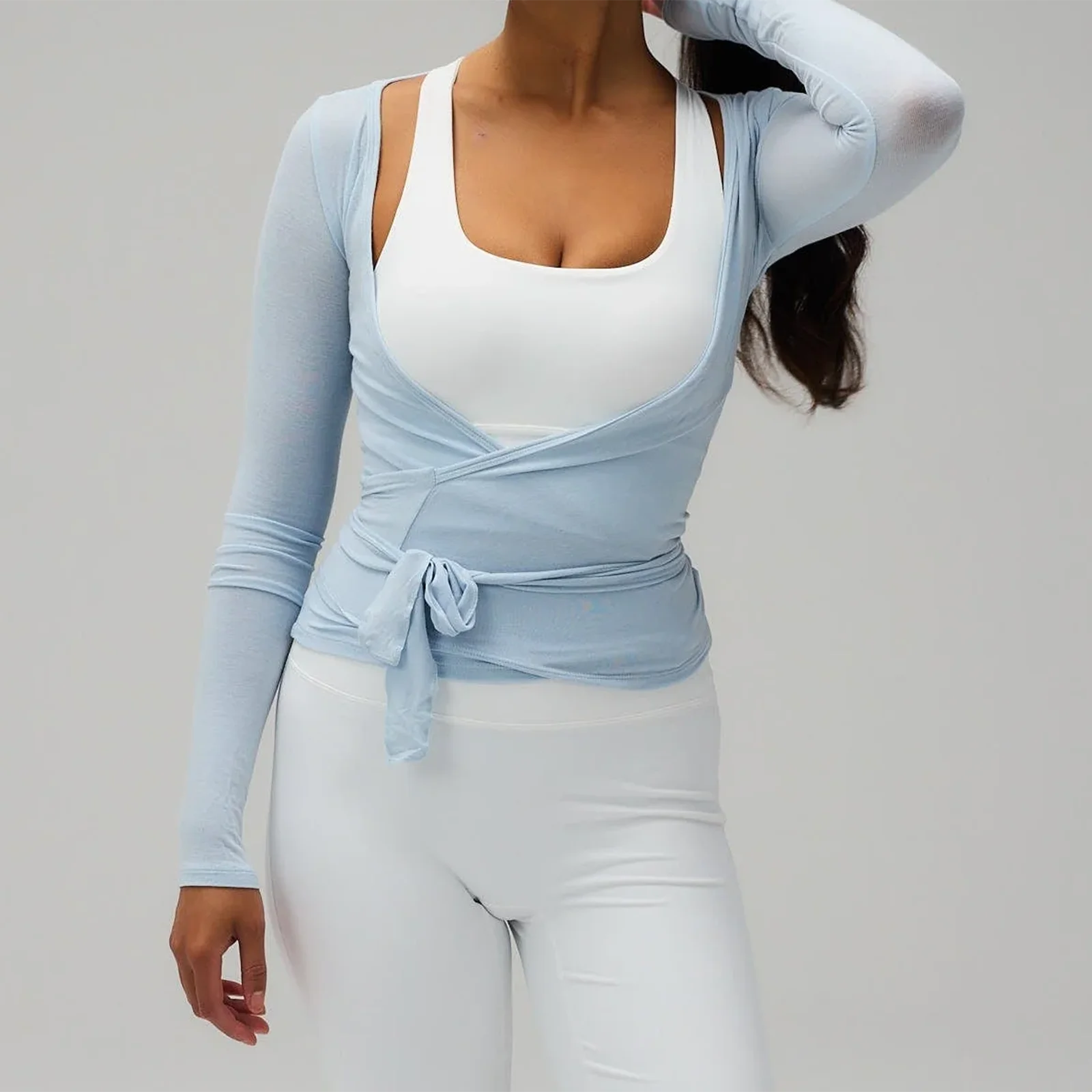 Women Yoga Wrap Top