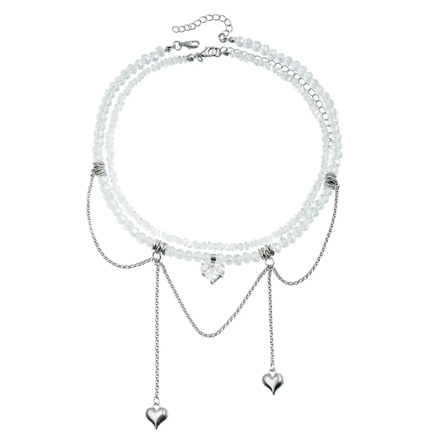Layered Heart Pendant Necklace