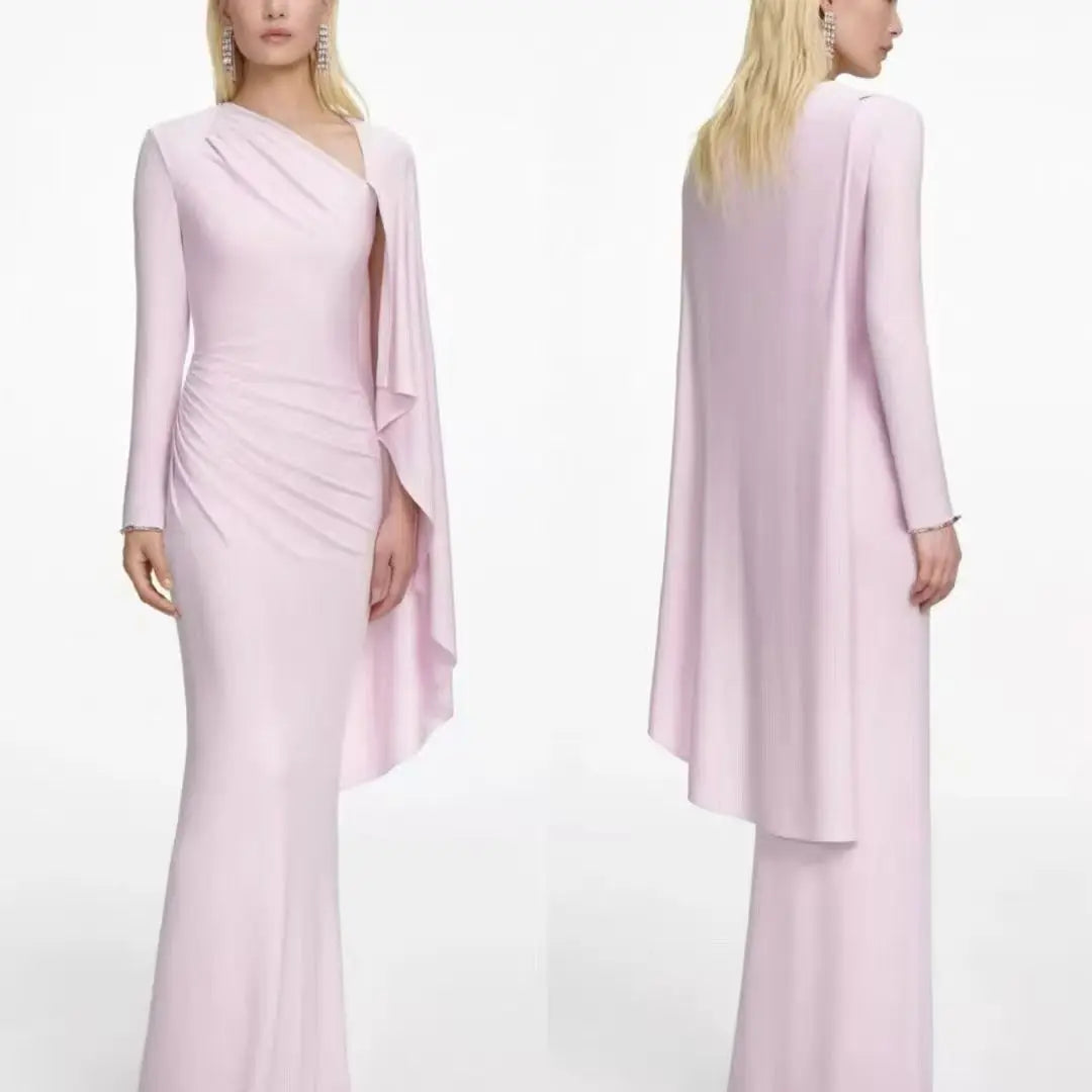 Women Pink Satin Dress