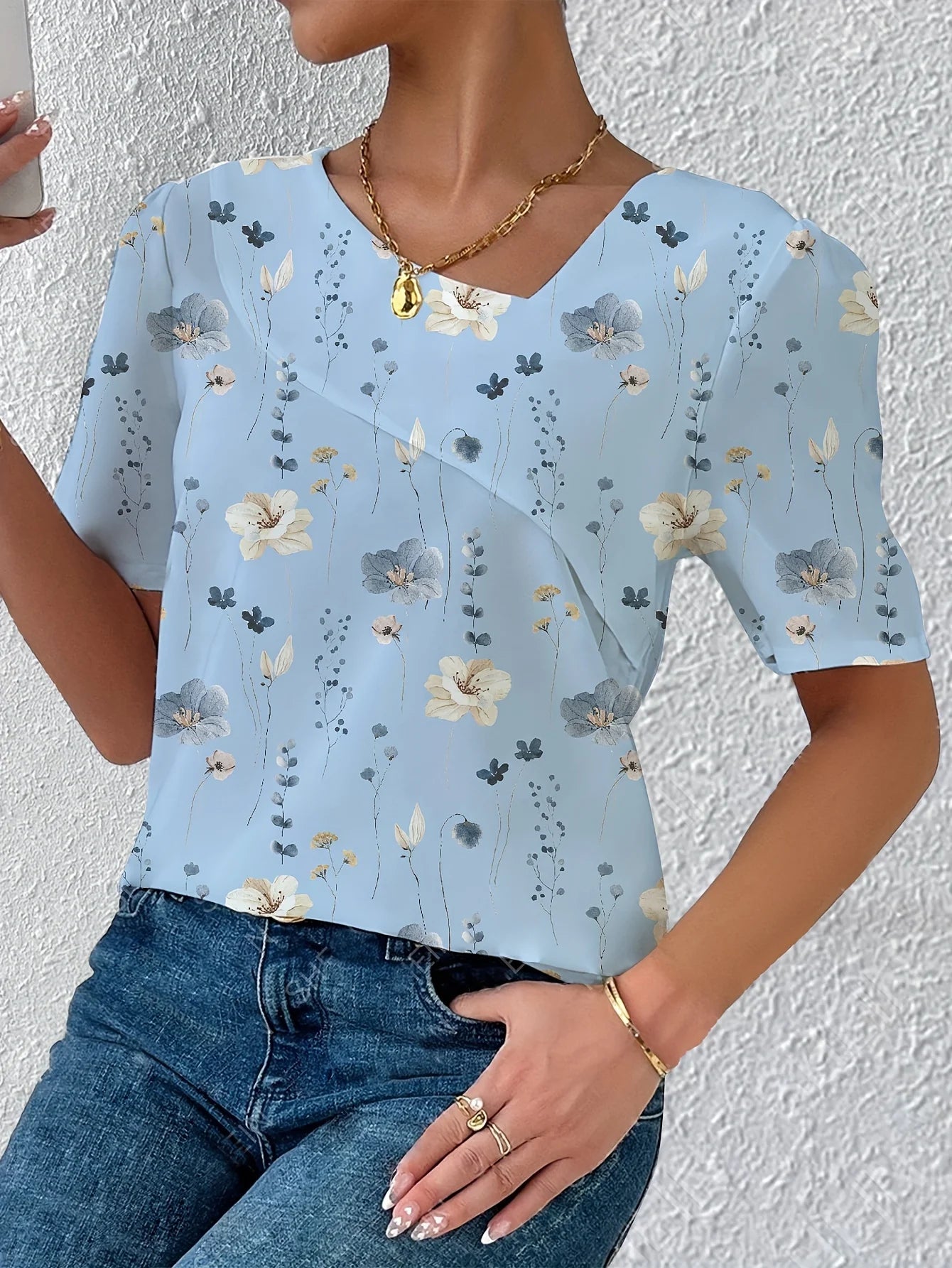 Elegant Loose Blouse Woman Fashion Long Sleeve