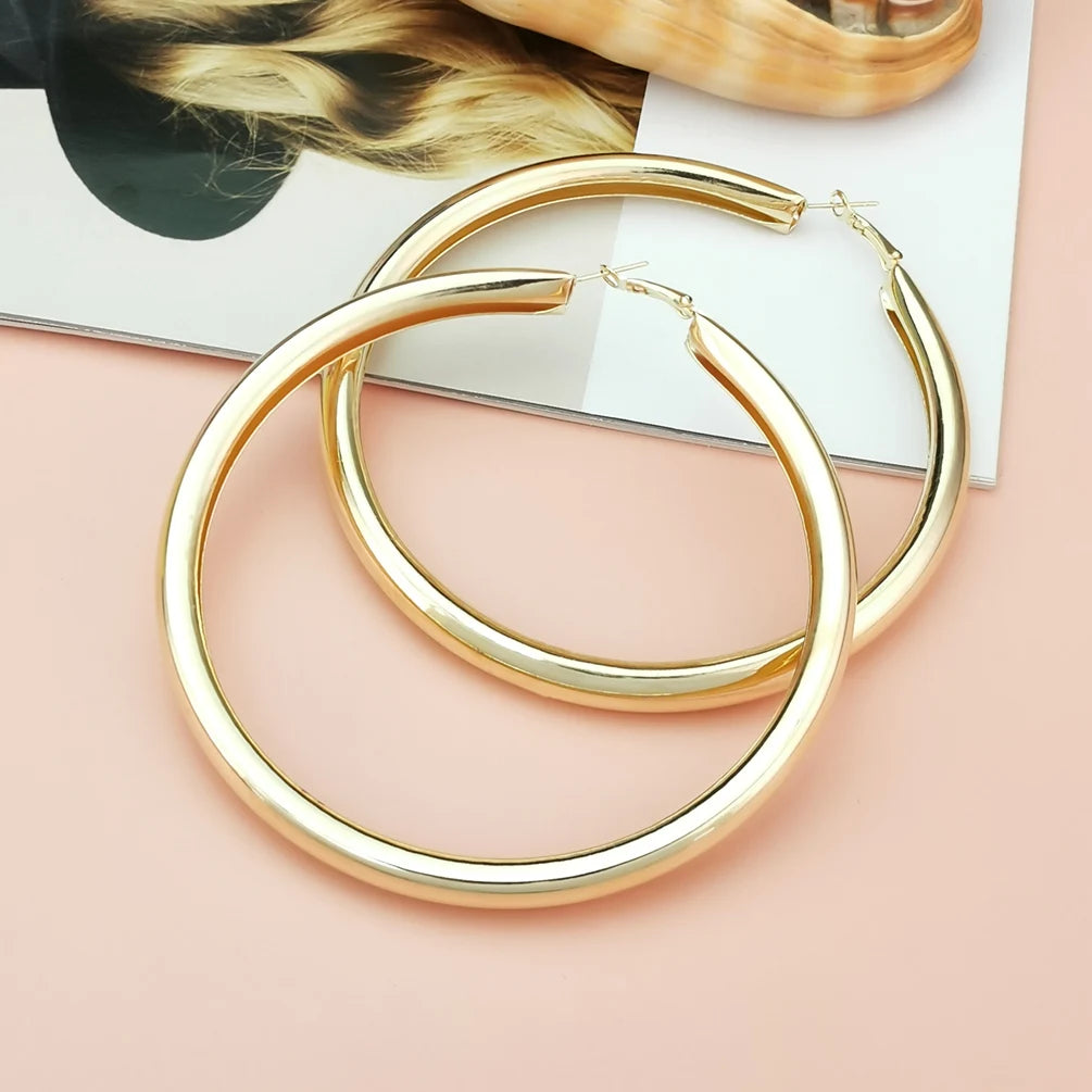 Big Hoop Circle Earrings