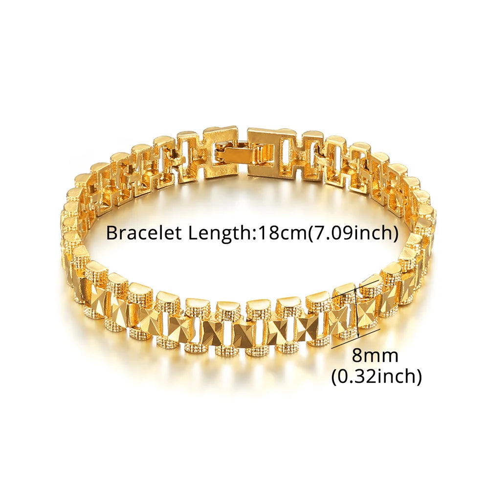 Punk Gold Chain Bracelet