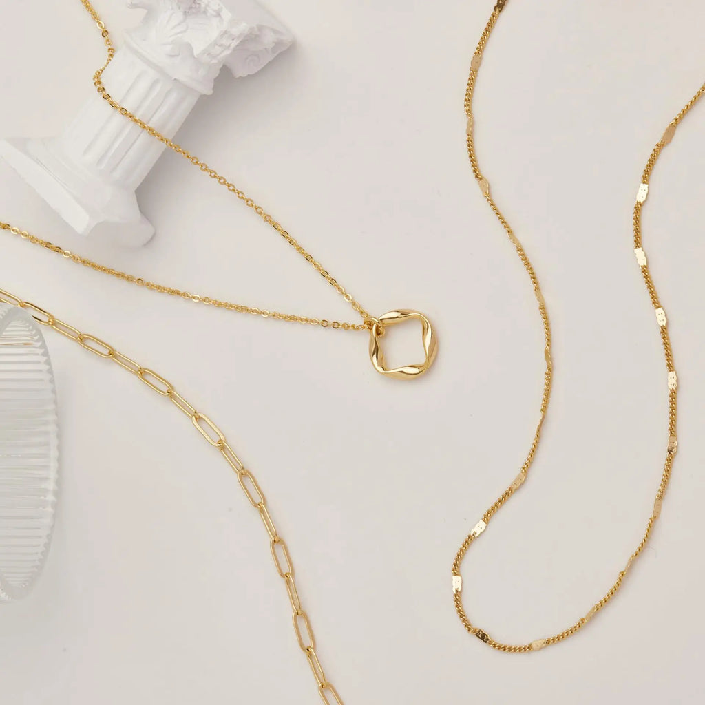 Layered Gold Choker Necklace