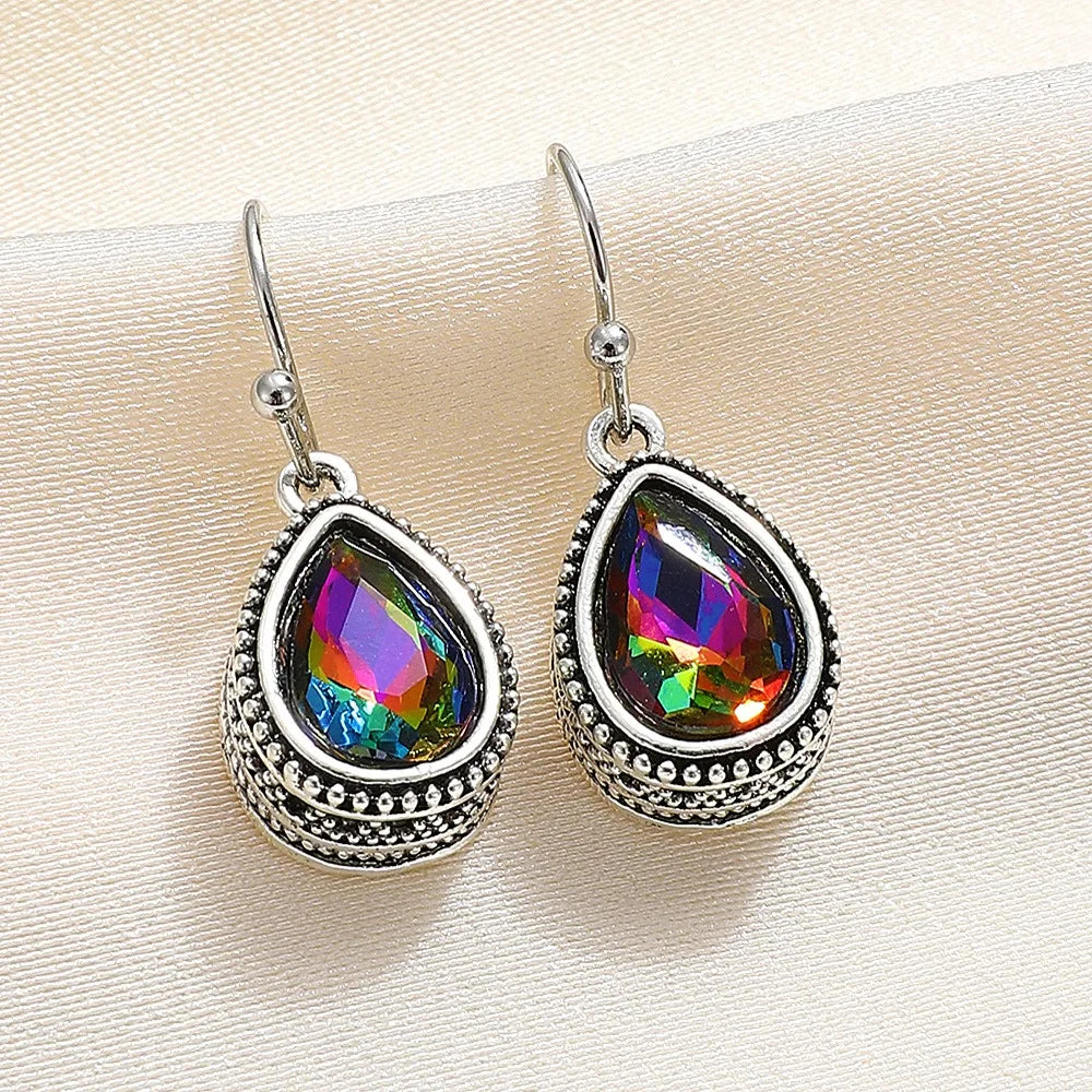 Teardrop Crystal Dangle Earrings