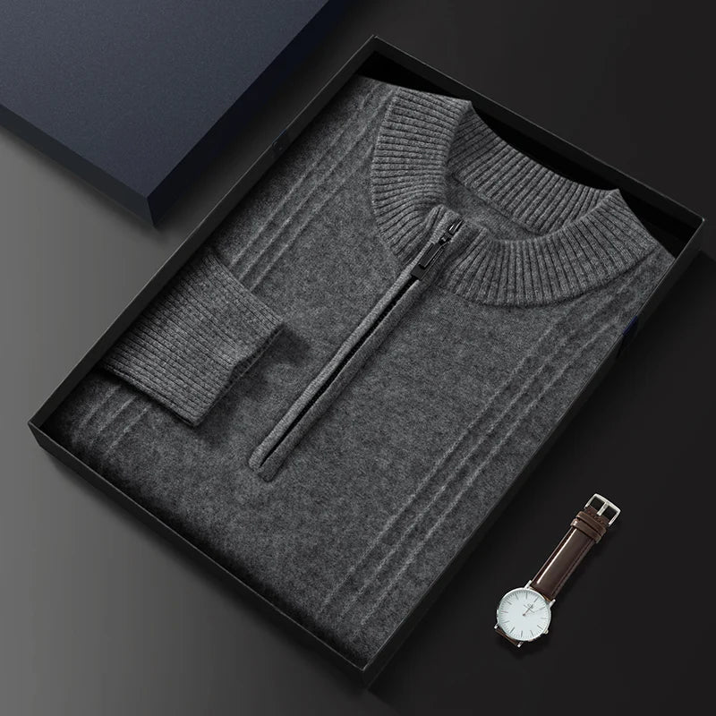 Men Cashmere Mock Neck Sweater