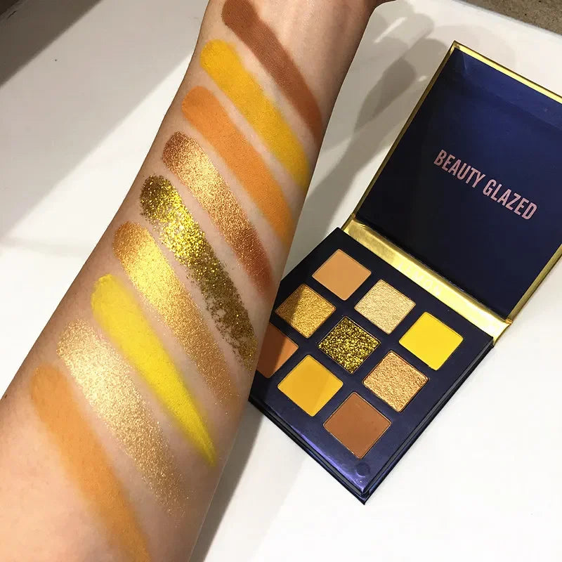 Beauty GLAZED Eyeshadow Palette 9 Color Shimmer