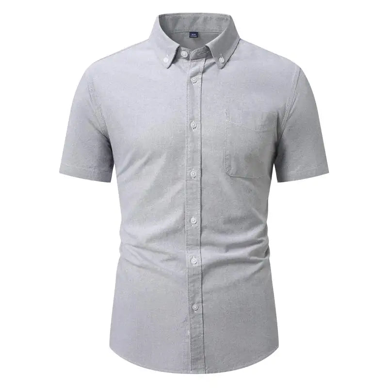 Men Oxford Short Sleeve Shirt