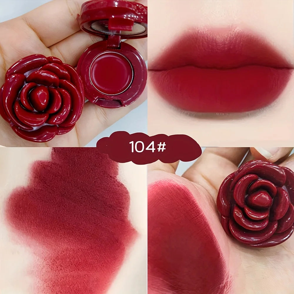 Creative Rose Shaped Matte Lipstick Velvet Mousse