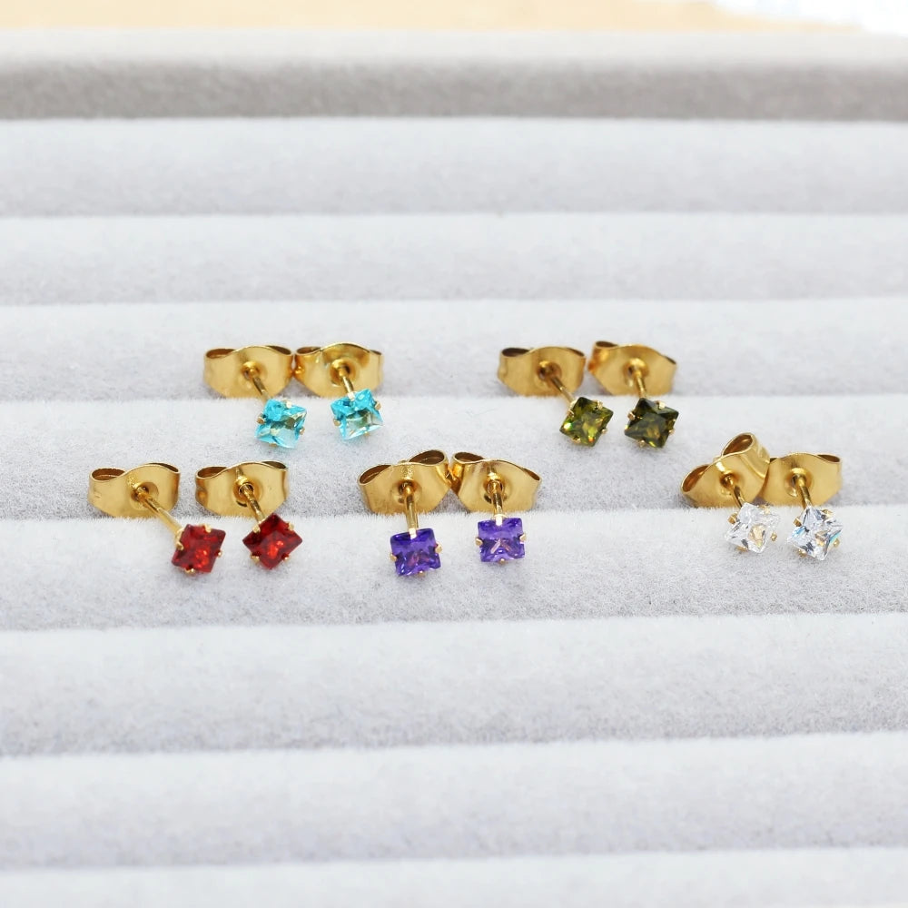 tainless Steel Stud Earrings