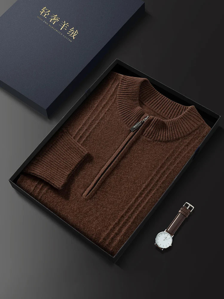 Men Cashmere Mock Neck Sweater