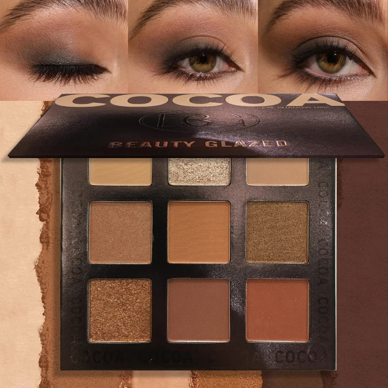 Beauty GLAZED Eyeshadow Palette 9 Color Shimmer