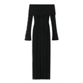 KONDALA Elegant Lace Off Shoulder Long Dress Women