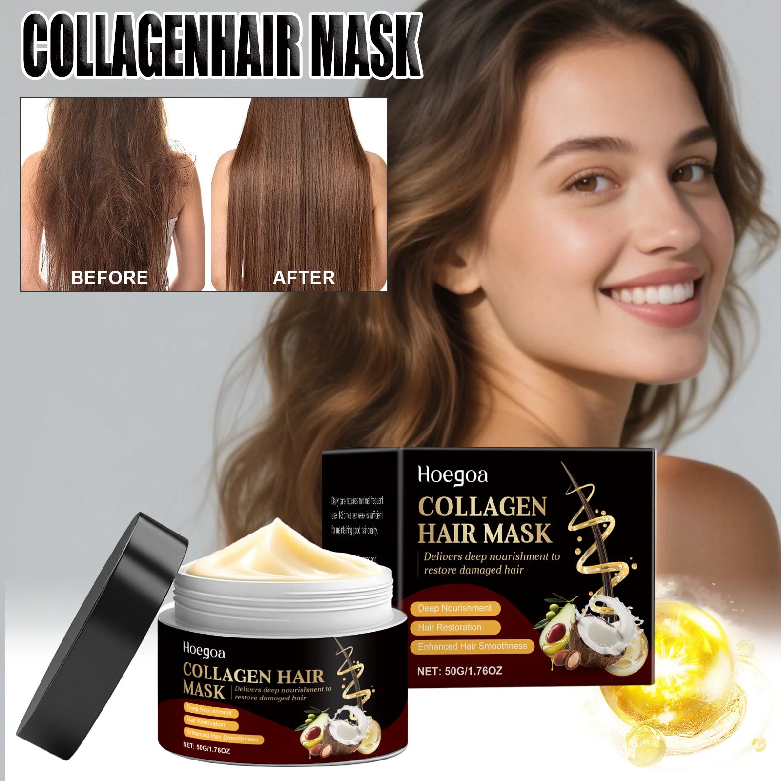 Nourishing Hair Mask Shea Butter For Deep Hydration