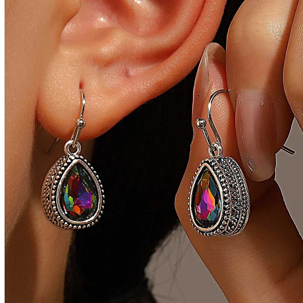 Teardrop Crystal Dangle Earrings