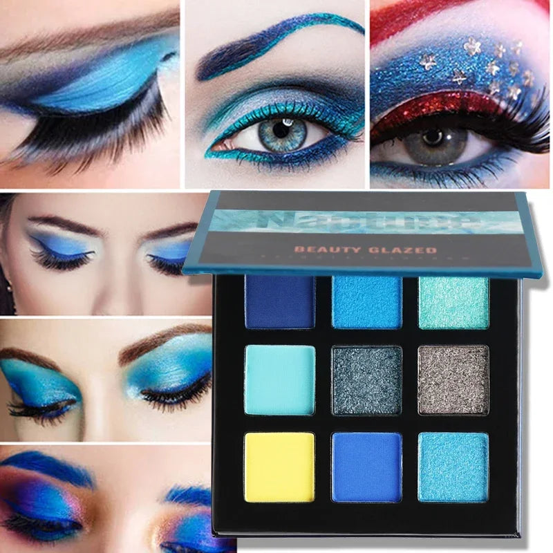 Beauty GLAZED Eyeshadow Palette 9 Color Shimmer