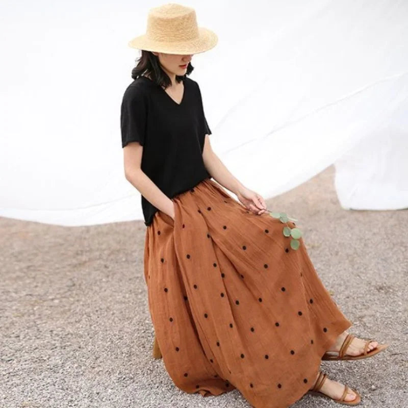 A Line Womens Skirt Midi High Quality