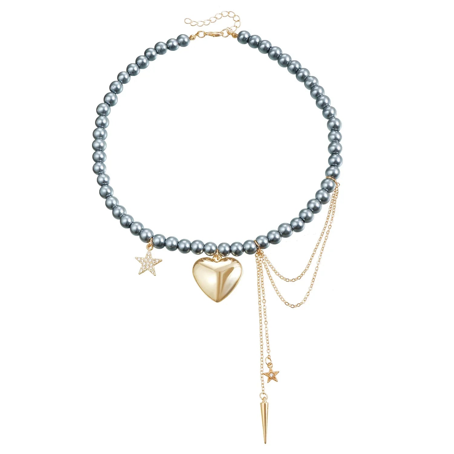 Layered Heart Pendant Necklace