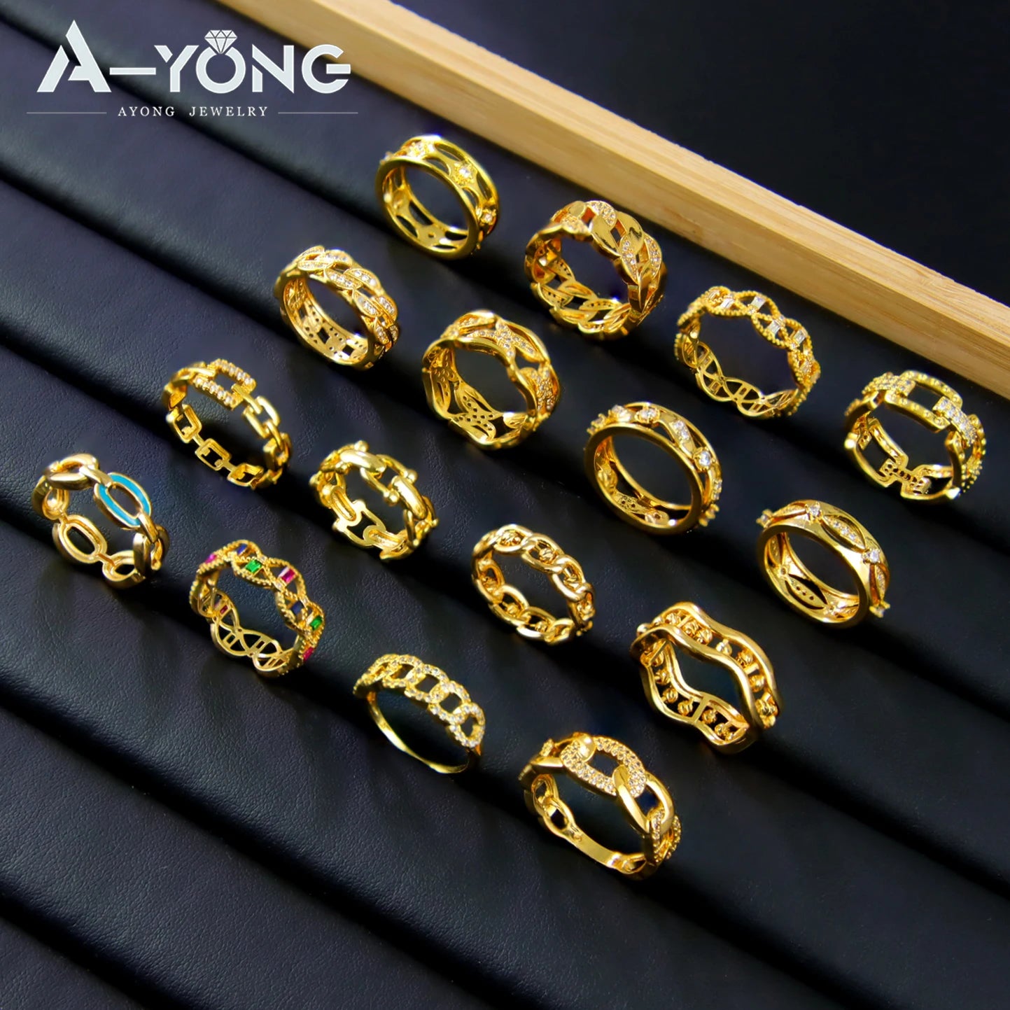 Gold Zirconia Cocktail Ring