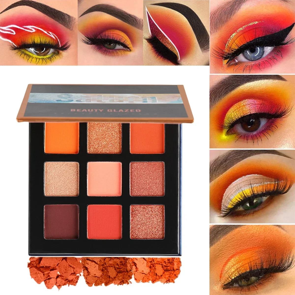 Beauty GLAZED Eyeshadow Palette 9 Color Shimmer