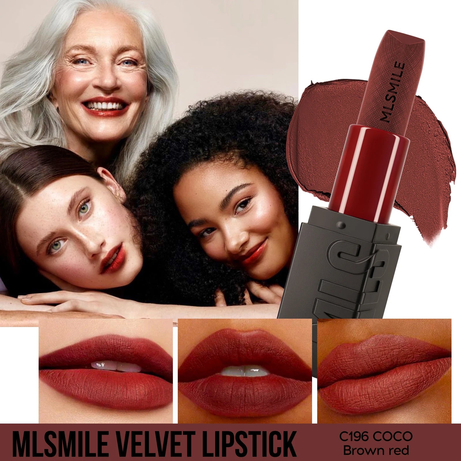 6 Color Embossed Matte Lipstick Easy to Apply