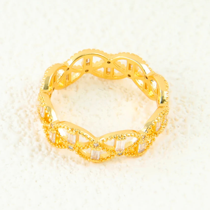 Gold Zirconia Cocktail Ring
