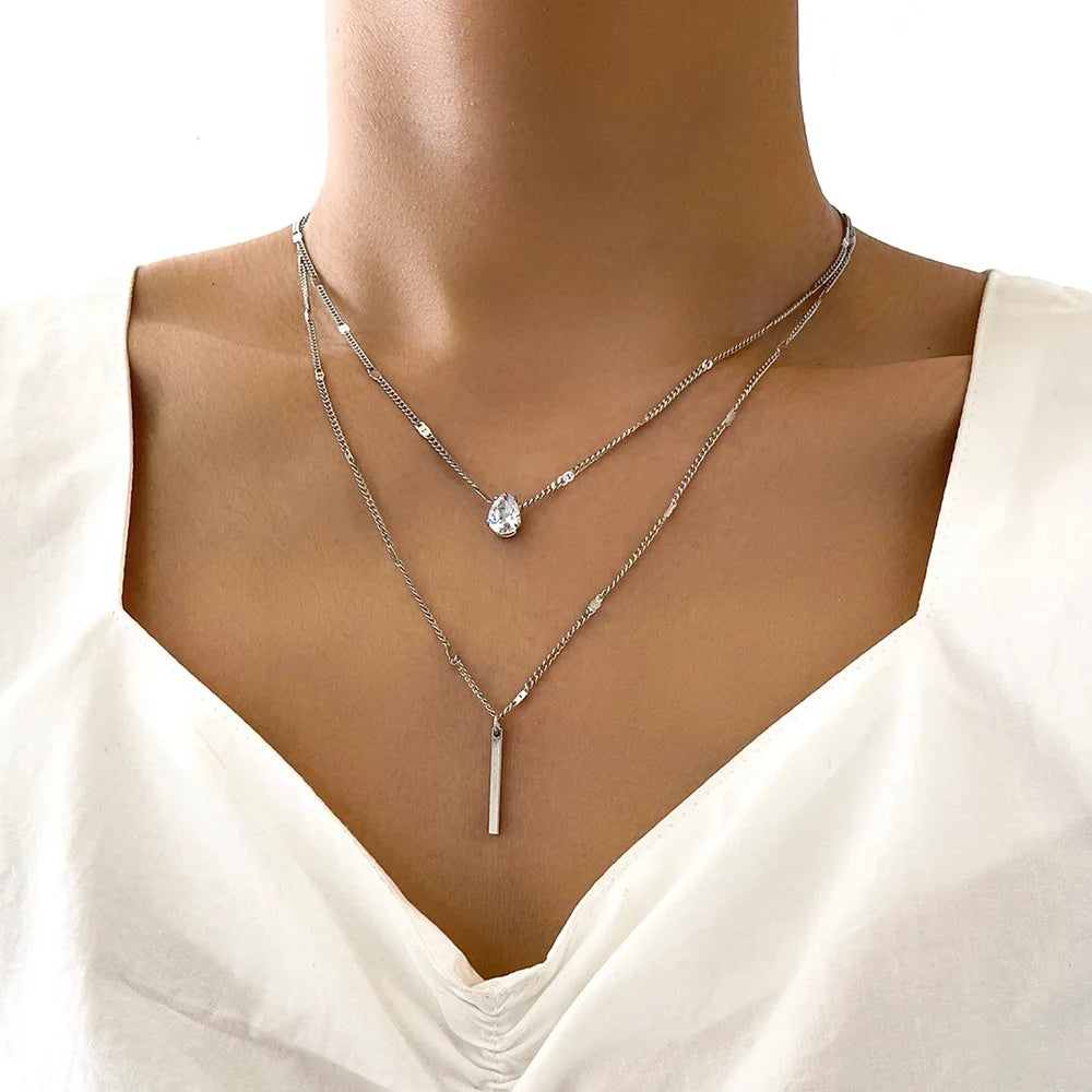 Vintage Layered Pendant Necklace
